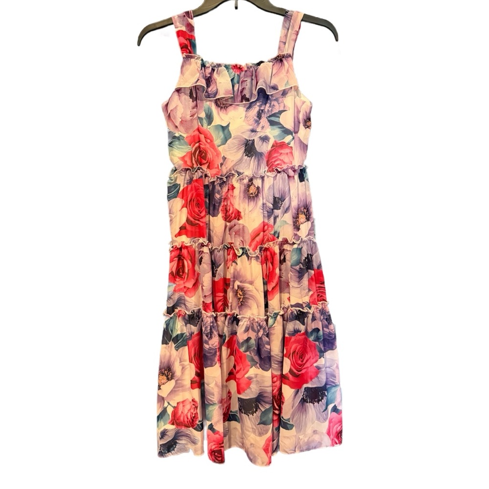 Rare Editions Floral Tiered Dress